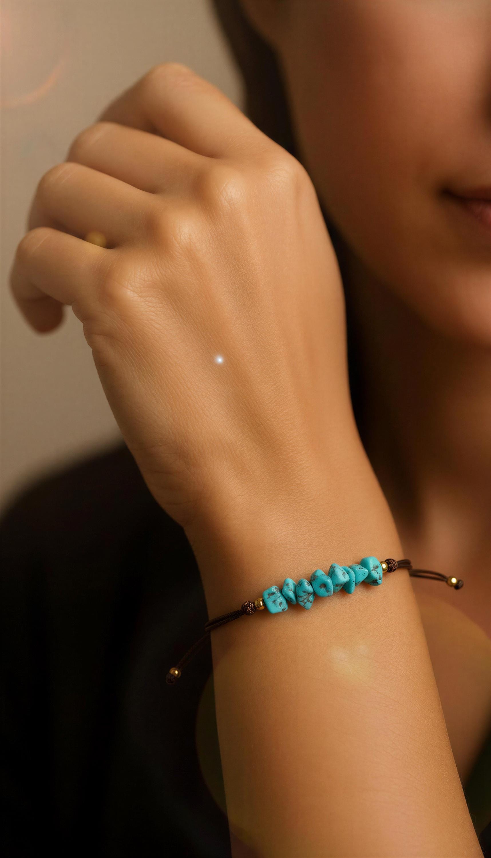 Turquoise bracelet, Custom-Bracelet, Dainty Bracelet For Gift, Stone-Bracelet, Bracelet Minimalistic, Gifted bracelet, Giftful daughter