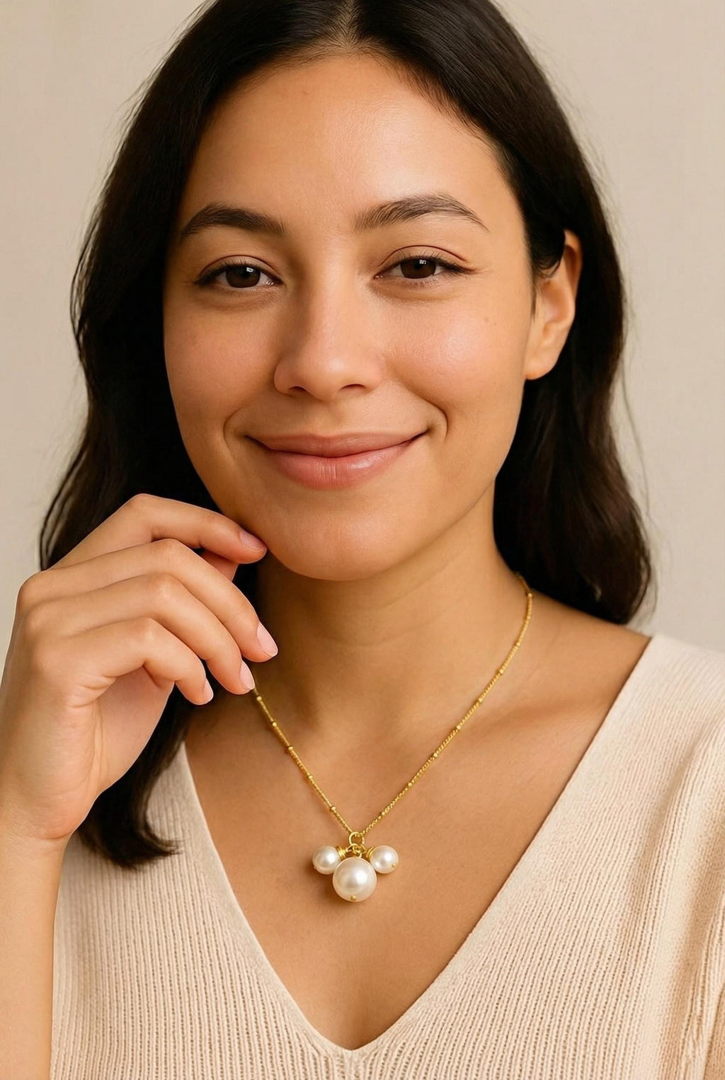 Dainty Pearl Necklace, Gold Pearl necklace, Minimalist necklace, Chain Necklace bridal, Pearl necklace gifted, gifted wedding necklace