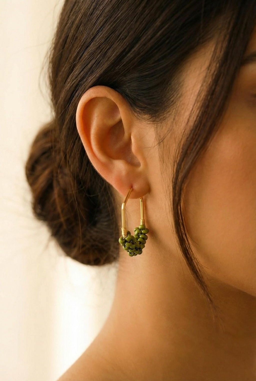 Large Hoops Earrings, Geometric Hexagon Hoops, Thick Gold filled hoops, Chunky earrings hoop, Beaded hoop, Gifte-for-her, gifte fully