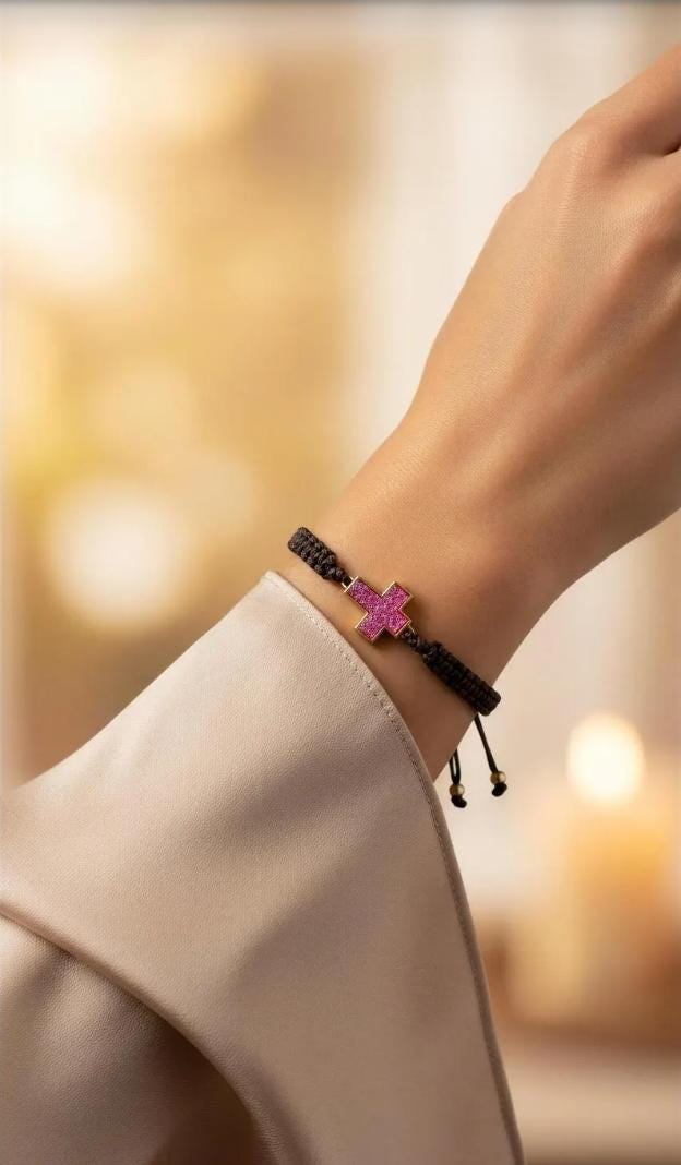 Dainty Cross Bracelet, Dainty Bracelet, Minimalistic Bracelet, Cords bracelet, Baptism Bracelet, First communion Waterproof, gifts for-her