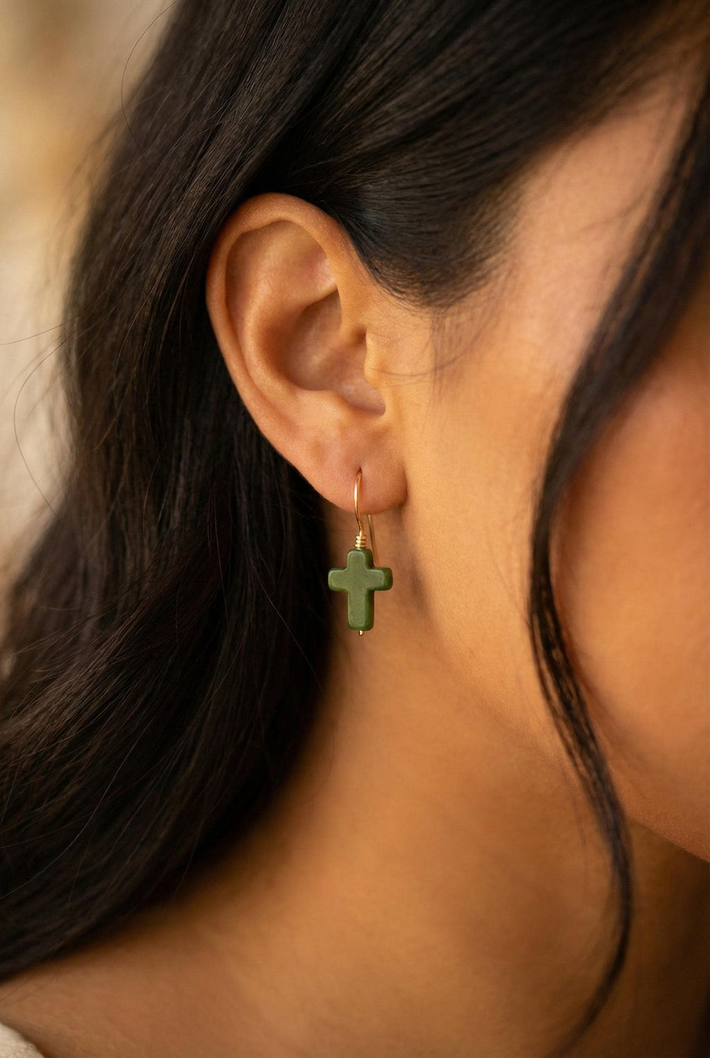 Cross Earrings, Dainty Earrings, Dropping earring, Minimalistic Earrings, Religiously Christian-Giftful, Faithful jewelry, Gifts for-her