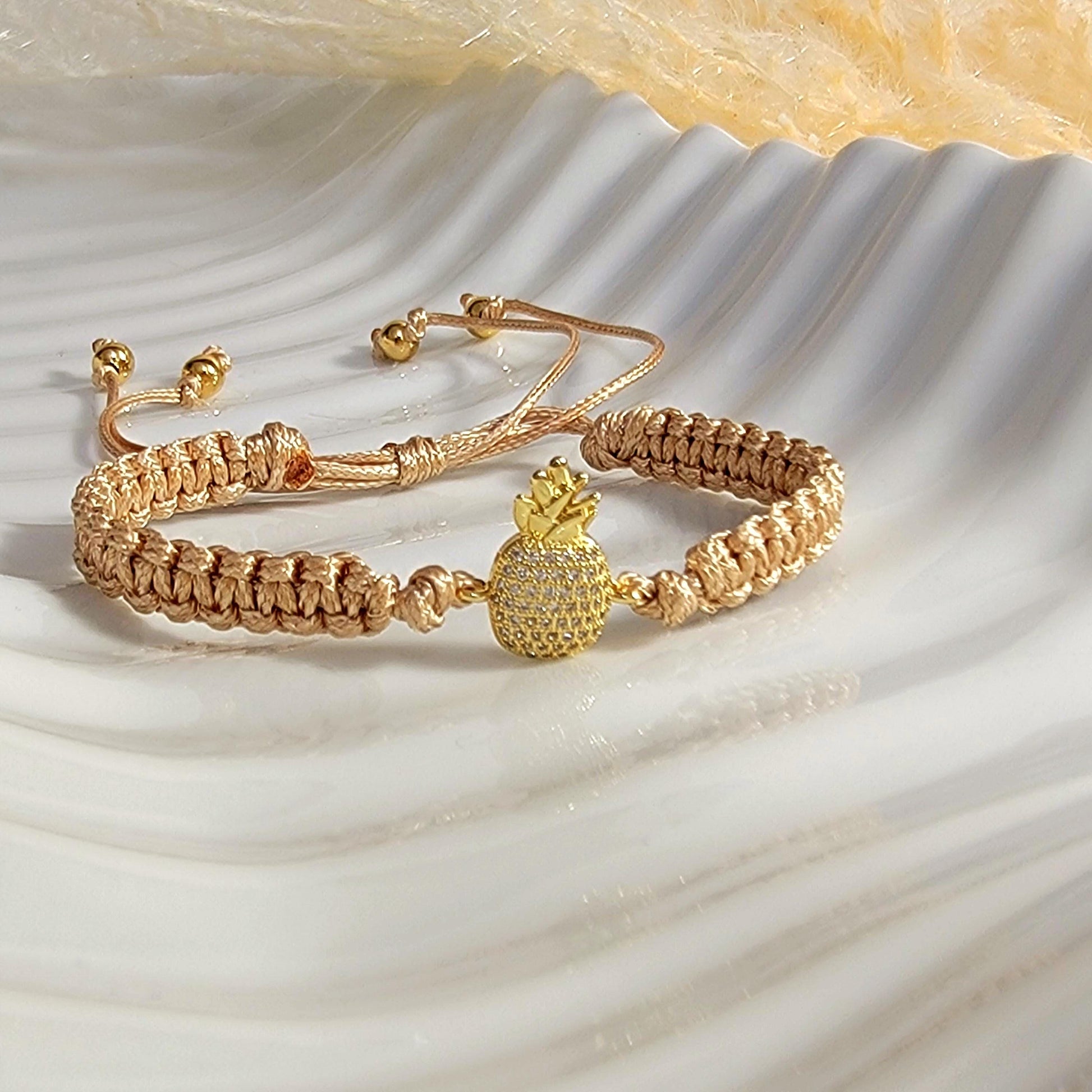 Pineapple bracelets, Dainty bracelete, Bracelets macrame, Summer Gift Bracelet, Bracelets For Moms, Gifts For-Her, Gifted for Wife