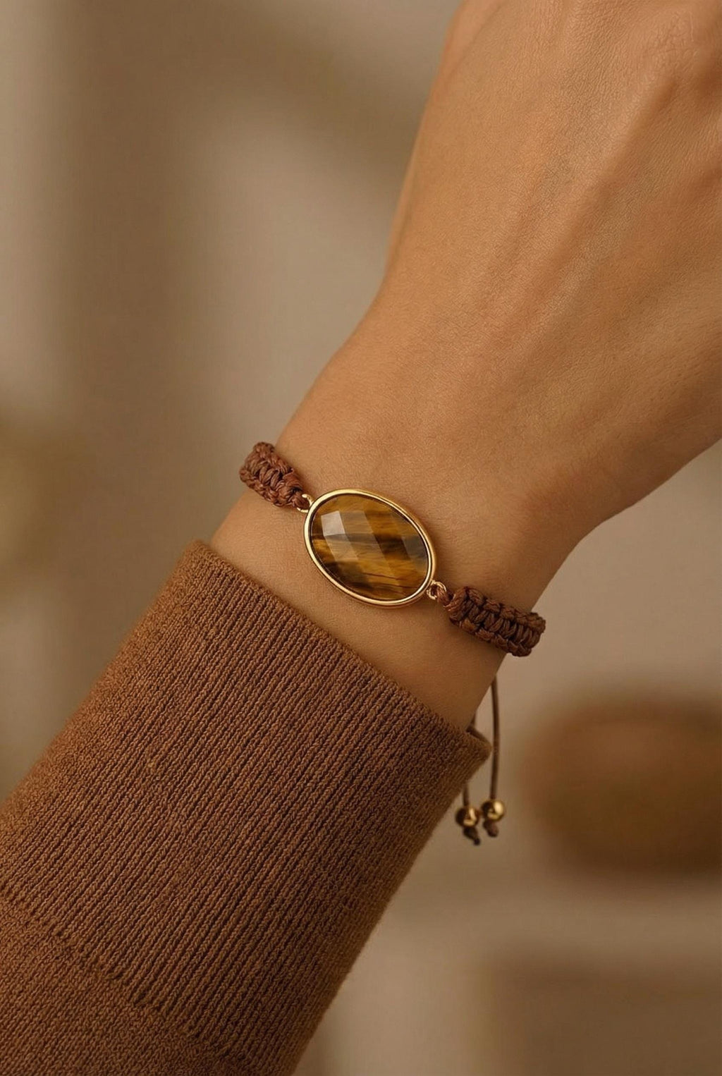 Dainty Tiger Eye Bracelet, Crystal Healing bracelet, Macrame Bracelet, Friendship Bracelet, Gift-Bracelet, Gifted Wife, Gifts for-her Women