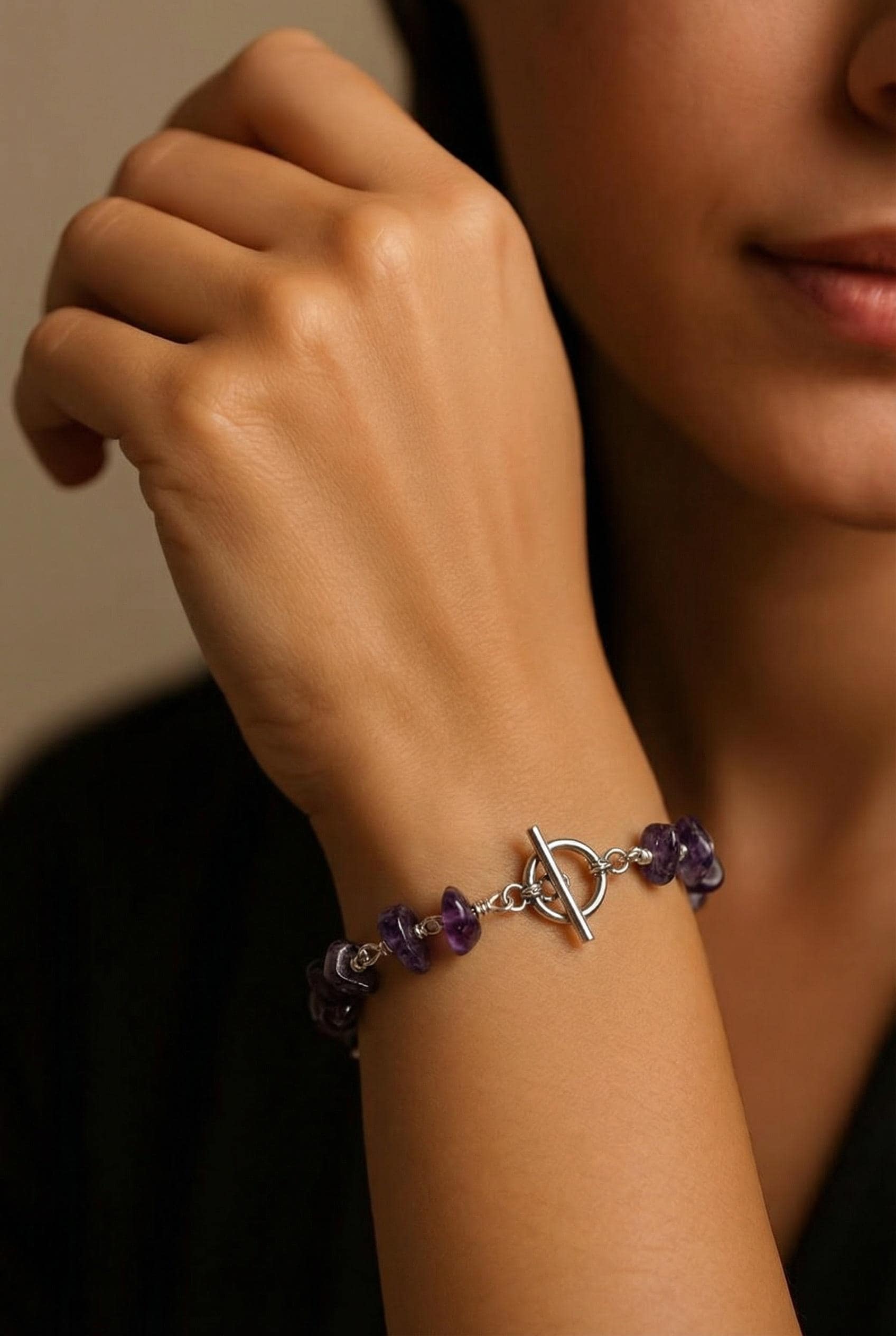 Dainty Amethyst bracelet, Amethyst Crystal Bracelet, February birthstone, Purple Amethyst Bracelet, Healing Crystals, Birthstone Bracelet
