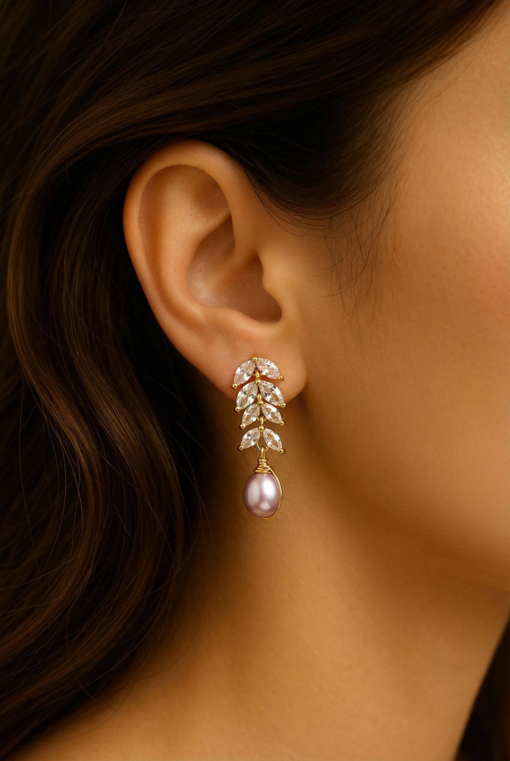 Dainty Pearl drop earrings, Natural Freshwater Pearl Earring, Dainty gold earrings, Earring Minimalistic, Bridal Earring, Maid honor gift