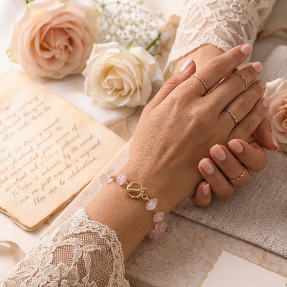 Rose quartz bracelet