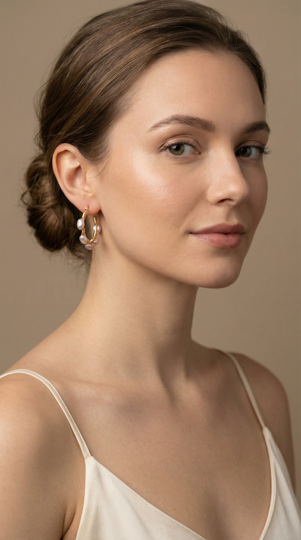 Natural pearls Hoops