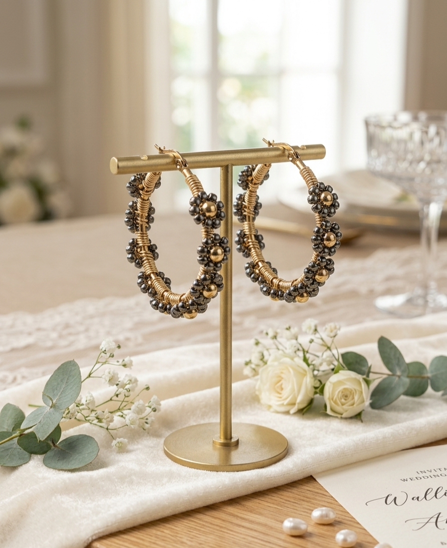 Daisy Hoops Earrings