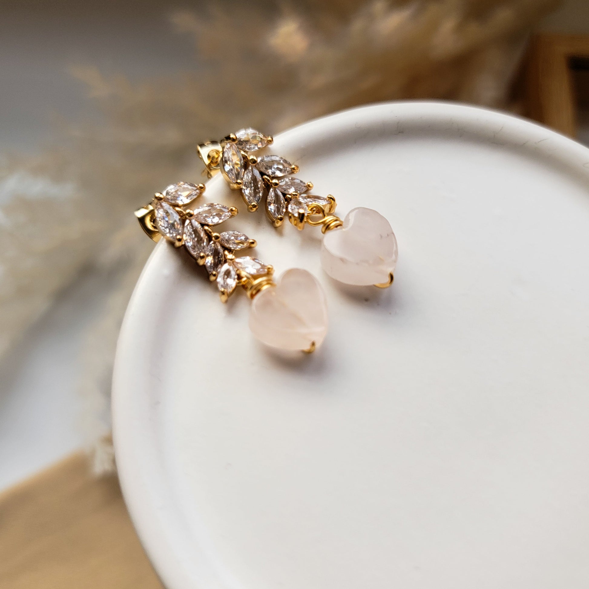 Rose Quartz Earrings