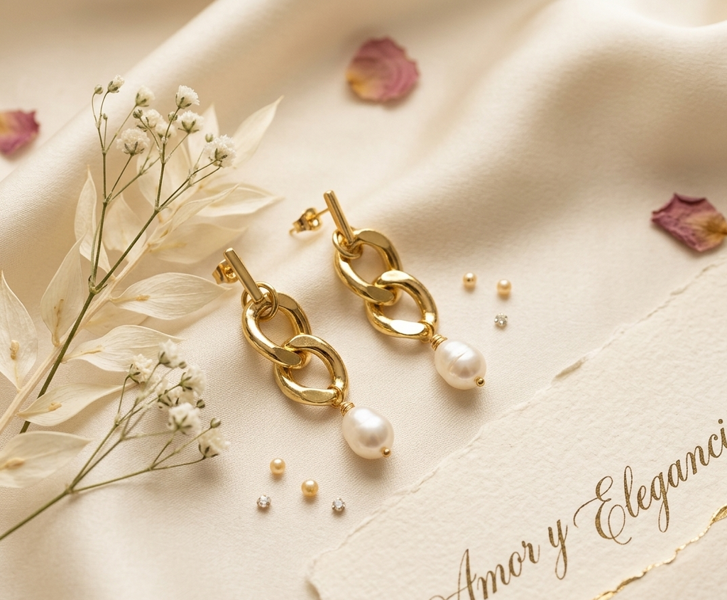 PearlsGold Earrings