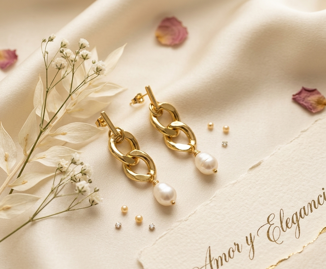 PearlsGold Earrings