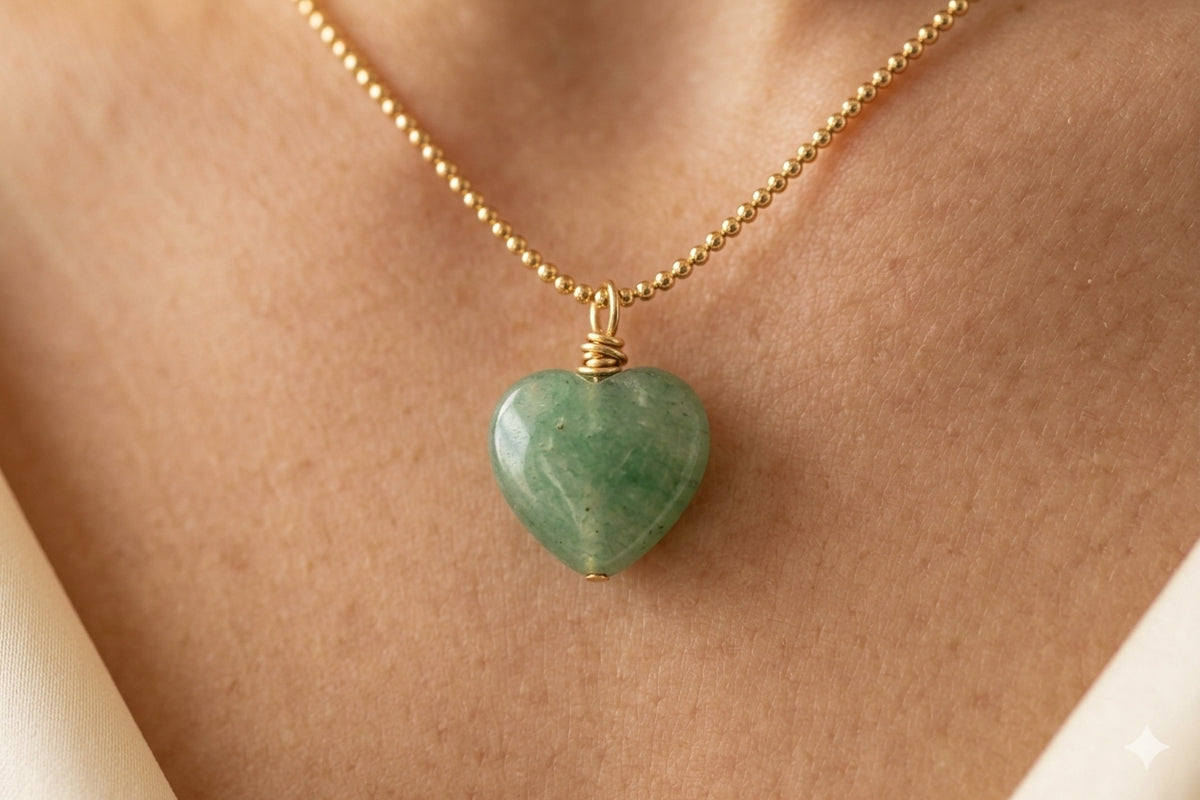 Aventurine Heart Necklace
