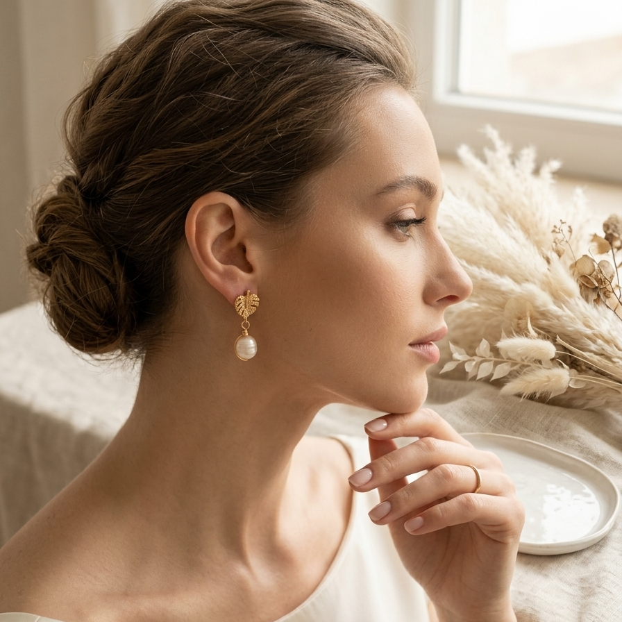 Pearl earrings