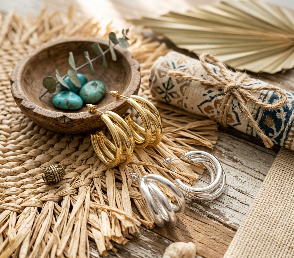 Triple Hoop Earrings
