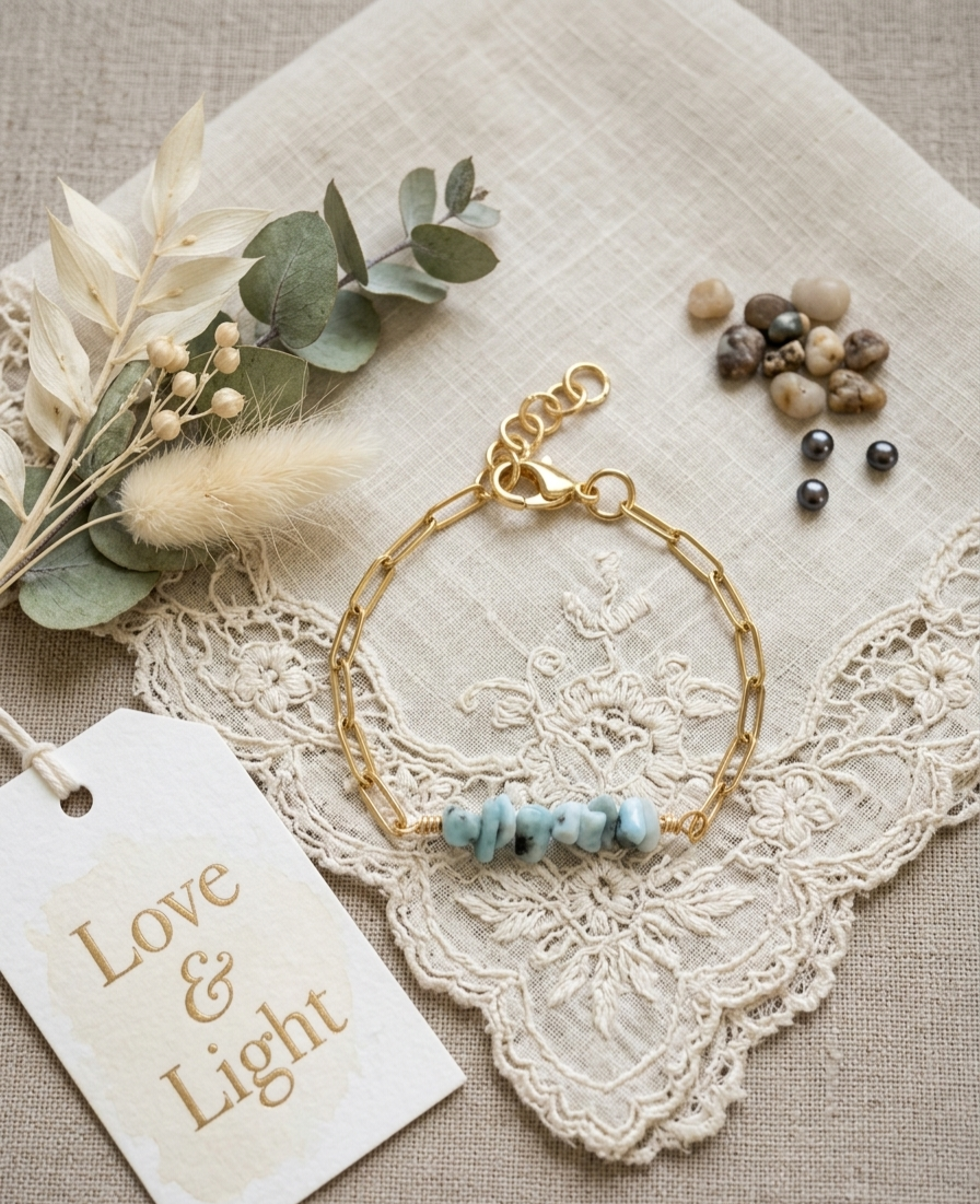 Natural Larimar Bracelet