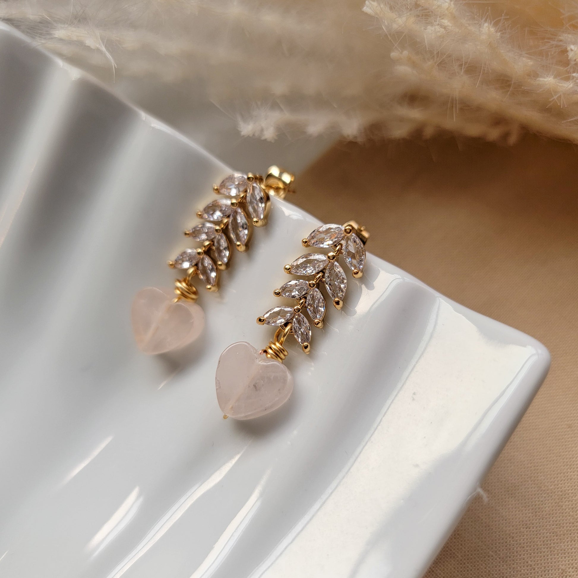 Rose Quartz Earrings