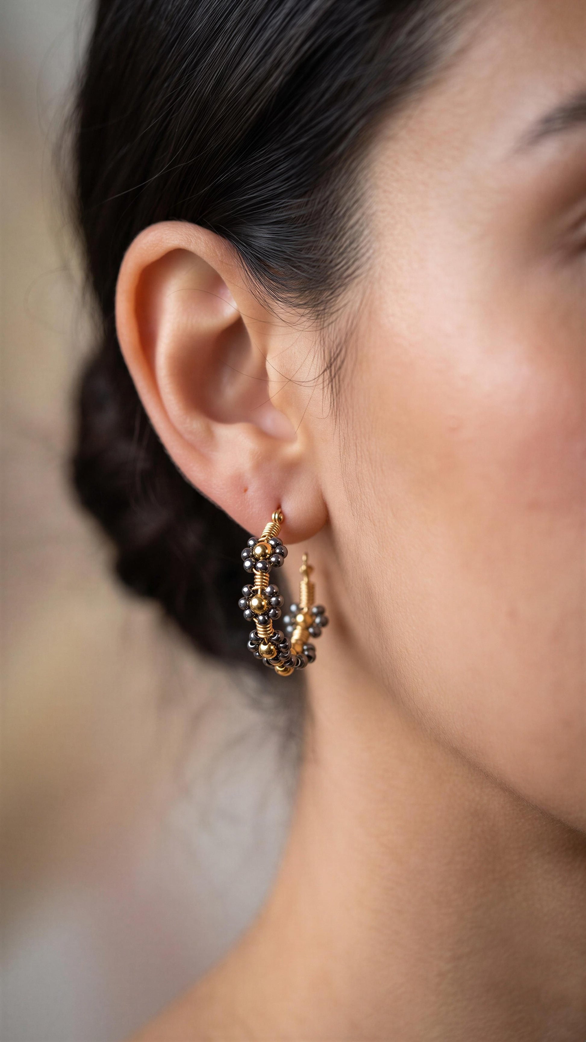 Daisy Hoops Earrings