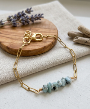 Natural Larimar Bracelet