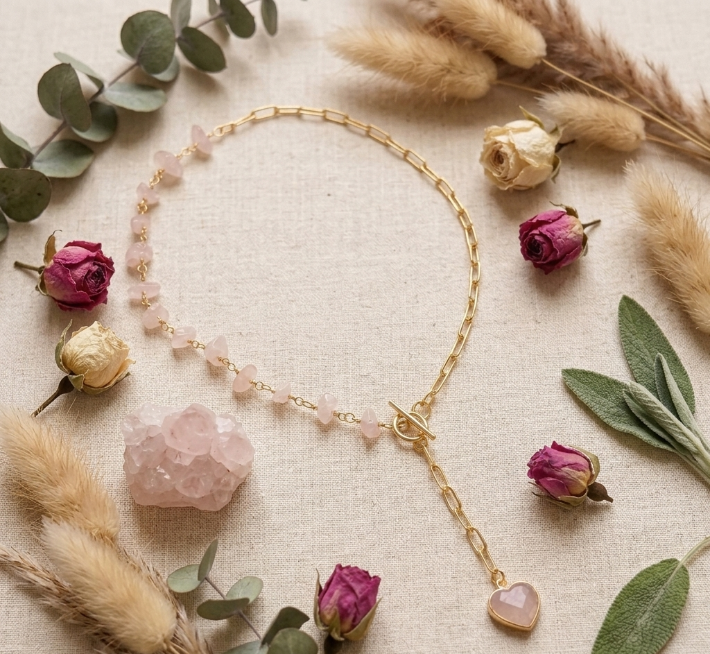 Rose Quartz Layering Necklace