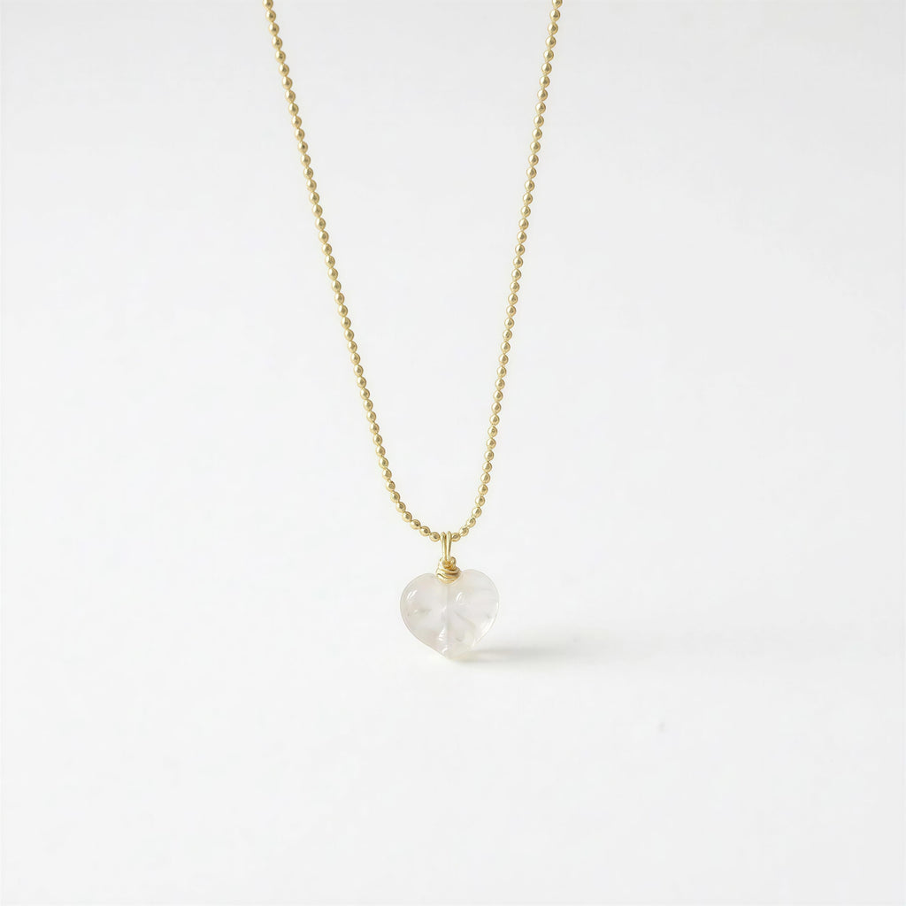 Heart Clear quartz necklace
