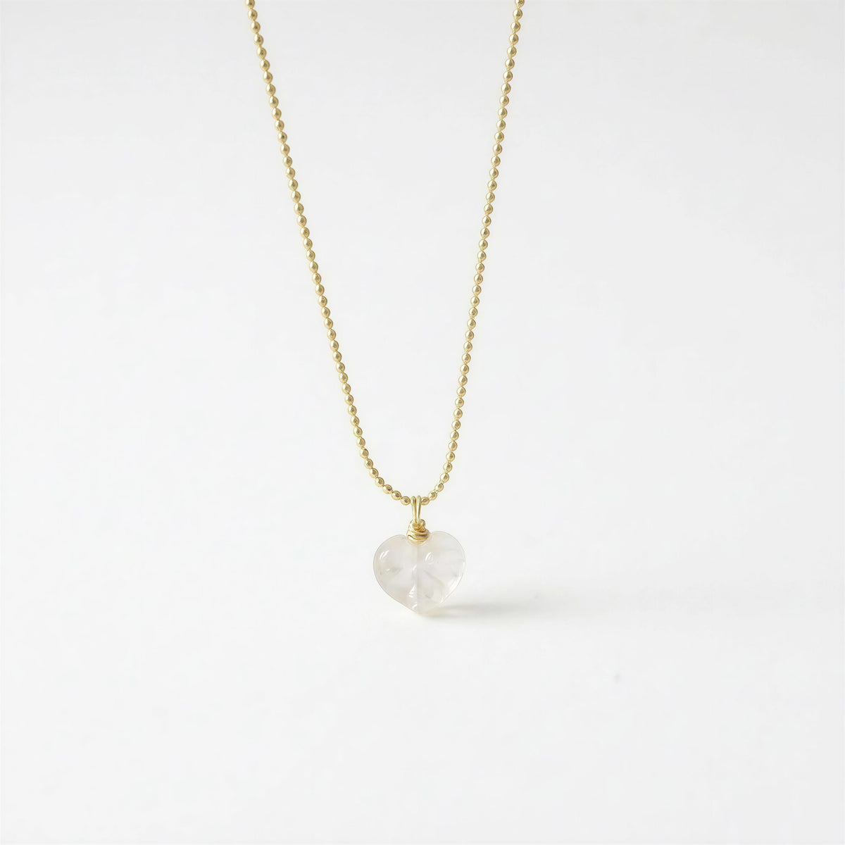 Heart Clear quartz necklace
